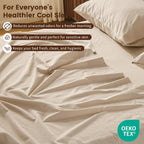 100% Linen Sheet Set Queen Size Extra Deep Pocket Fits 18-24 Inch Mattress, Breathable & Soft, Smooth 4-Piece Set for Thick Mattresses Hotel Luxury Bedding（Queen, Linen）