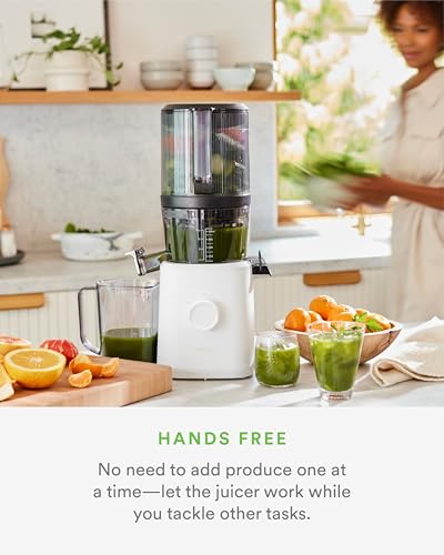 Nama J2 Cold Press Juicer Self Feeding for Hands Free Operation with Wide Mouth Hopper for Whole Recipe Loading, Zero Waste Masticating Juicer For More Juice, Less Pulp  Easy Cleanup & Assembly: Home & Kitchen