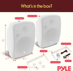Pyle Home PDWR64BTW 6.5" Indoor/Outdoor 800-Watt Bluetooth Speaker System (White)