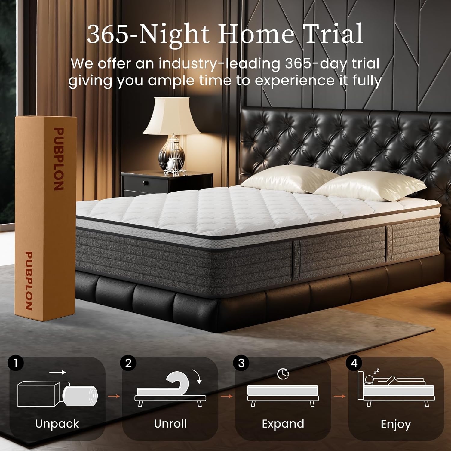 Full Mattress 14 Inch Hybrid Full Size-Gel Memory Foam Mattress in a Box, Individually Wrapped Pocket Spring, Pressure Relief Edge Support, Medium Firm