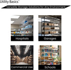 NSF Commercial 4-Tier Wire Shelving with Wheels, 60"x24"x72" Heavy Duty Metal Shelves 3200 lbs Max Capacity, Black Storage Rack for Garage Kitchen Pantry Warehouse