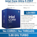 Dell Pro Micro Plus Mini PC (Next Gen OptiPlex 7000 MFF)  Bussiness Desktop Computer AI PC  Intel 14-Core Ultra 5 235T (Beat i7-13700T)  16GB DDR5  512GB SSD  WiFi 6  Bluetooth  4X DP  Windows 11 Pro