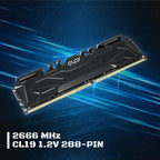 OLOy DDR4 RAM 16GB (2x8GB) Black Owl 2666 MHz CL19 1.2V 288-Pin Desktop UDIMM (MD4U0826190BJ0DA)
