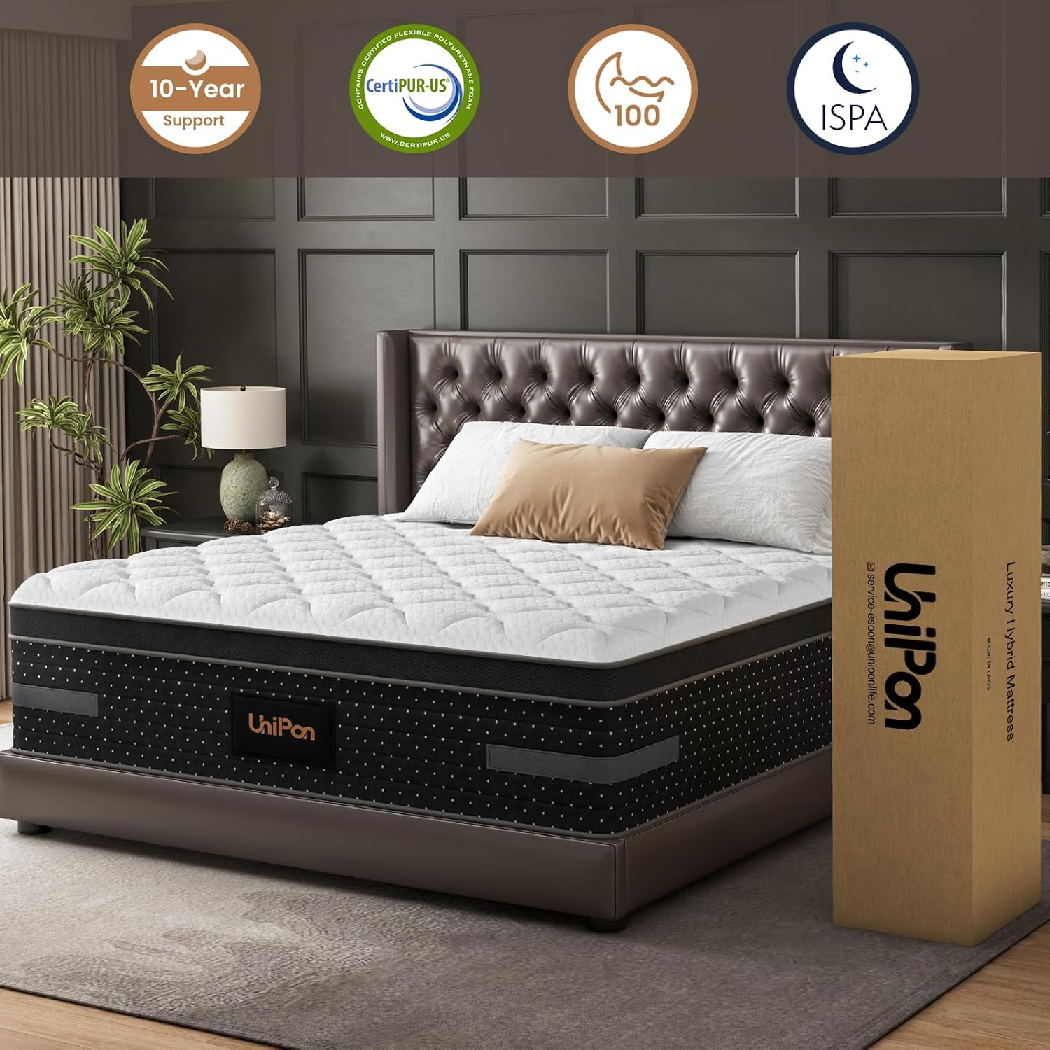 Extra Firm Queen Mattress 12 Inch- Firm Hybrid Mattresses in a Box with Individual Pocket Spring for Motion-Isolation & Pain Relief-Fiberglass Free Bed with 365 Night Trial, CertiPUR-US Certified