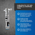 Cablematic CST 625 Blue Combo Coring and Stripping Tool for Professional Technicians, Electricians, and Installers, Easily Portable Tool for 625 Kcmil Cable, 13 Ounces