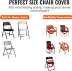 VEVOR Stretch Spandex Folding Chair Covers, Universal Fitted Chair Cover, Removable Washable Protective Slipcovers, for Wedding, Holiday, Banquet, Party, Celebration, Dining (100PCS White)