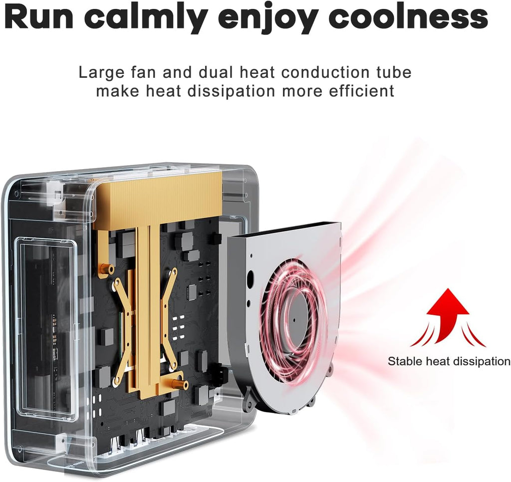 Beelink SER5 Mini Pc AMD Ryzen 5 5500U (6C/12T up to 4.0 GHz) Mini Computer with 16GB DDR4/500GB NVMe SSD Support Triple Screen Display  WiFi 6  BT 5.4 Type-C  2.5G LAN