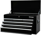 Workington Portable Metal Tool Chest with 6 Drawers, 24" 6-Drawer Tool Chest Cabinet with Ball Bearing Drawer Slides, Steel Tool Storage Box Organizer 4005 Black