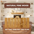 Avana Fireplace Mantel - Wall-Mounted Mantles for Over Fireplace - Farmhouse Fireplace Mantle Shelves - Handcrafted Wood Fireplace Mantels - Floating Mantel 72 Inches X 8 X 5 - Rustic Natural | Mantles, Over Fireplace, Handcrafted, Fireplace Mantels
