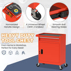 Tool Chest, 5-Drawer Rolling Tool Chest with Detachable Top Tool Box, Tool Box with Wheels, Tool Storage Cabinet for Garage Warehouse Workshop (Red)