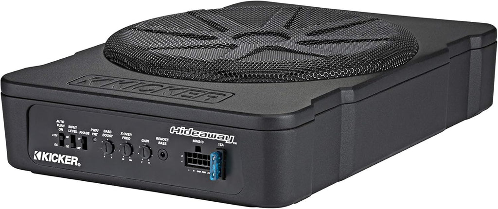 KICKER 46HS10 Hideaway Compact Powered Subwoofer  10-Inch