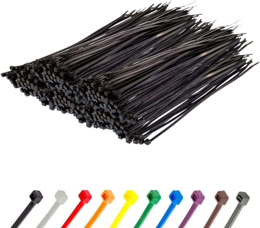 GTSE 14 Inch Black Zip Ties  5 000 Bulk Pack  50lb Strength  UV Resistant Long Nylon Cable Ties  Self-Locking 14" Tie Wraps