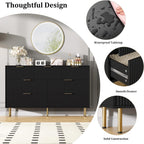 IDEALHOUSE Fluted Dresser for Bedroom,7 Drawer Dresser with Wide Drawers,Wooden Chest of Drawers,Modern Storage Dressers for Living Room, Closet, Hallway,Entryway