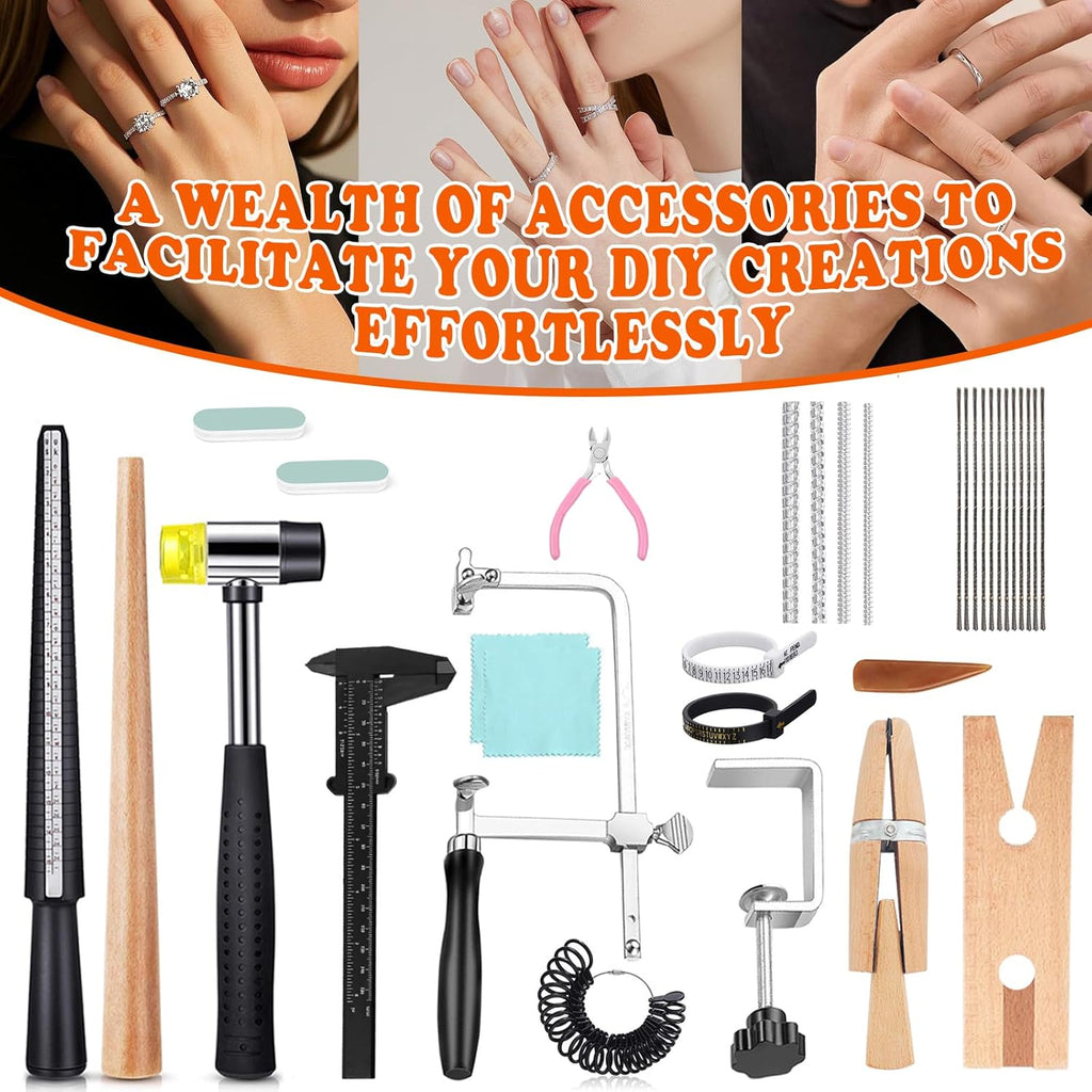 Enkreefi Ring Bender, Ring Bending Tool Set for Spoon Heavy Duty with Jewelry Spoon Making Tool,Multi-Functional DIY Maker Machine