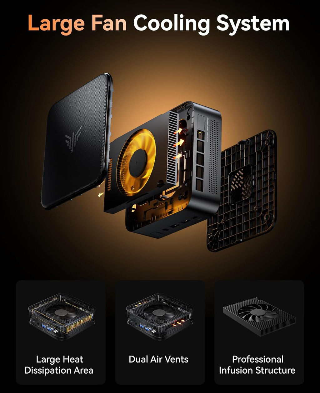 KAMRUI E3B Mini PC with AMD Ryzen 5 7430U (Beat 5500U  up to 4.3GHz)  16GB DDR4 512GB M.2 SSD Mini Computer  Mini Gaming PC with USB Type-C Supports Triple 4K Display  WiFi 6  BT 5.2