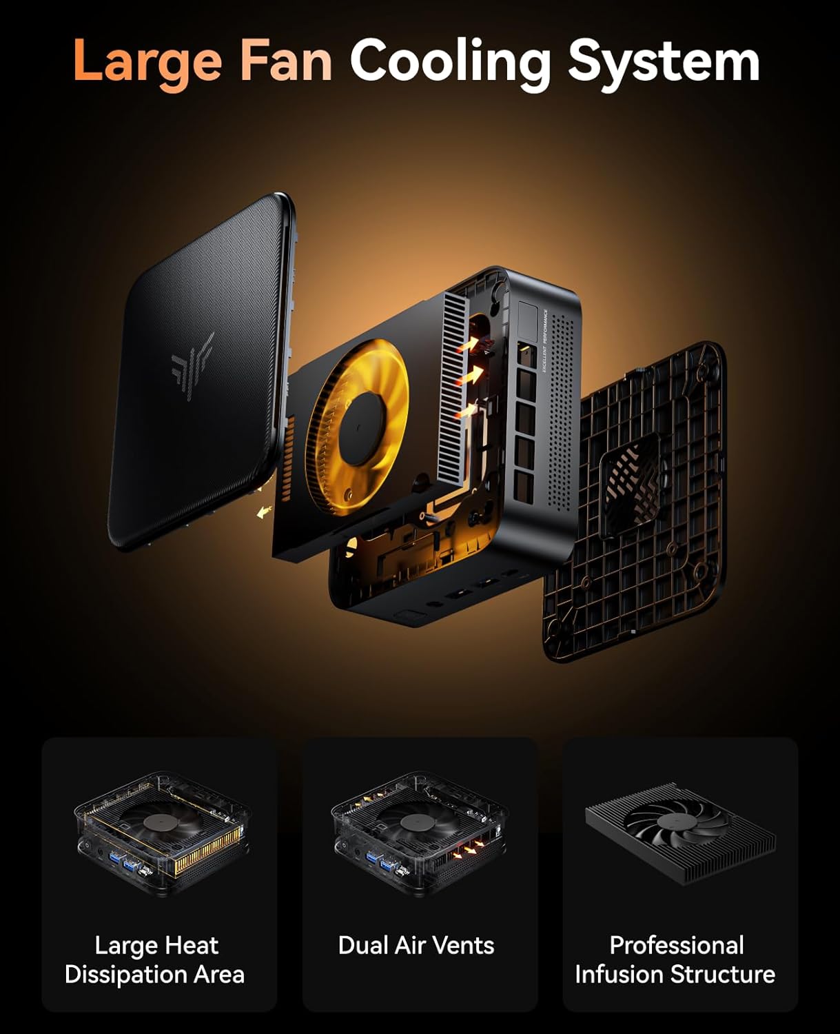 KAMRUI E3B Mini PC with AMD Ryzen 5 7430U (Beat 5500U  up to 4.3GHz)  16GB DDR4 512GB M.2 SSD Mini Computer  Mini Gaming PC with USB Type-C Supports Triple 4K Display  WiFi 6  BT 5.2