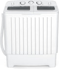 COSTWAY Portable Washing Machine, Twin Tub 20 Lbs Capacity, Compact Laundry Washer(12 Lbs) and Spinner(8 Lbs), Durable Design, Timer Control, Perfect for RV, Apartments and Dorms, Grey+White