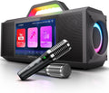 Karaoke Machine for Adults - with Lyrics Display and Screen  Professional Karaoke System  2 Wireless Mics  200W Peak Power  Free Karaoke App  Portable Karaoke Speaker for Home Party and Any Occasion