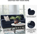 Signature Design by Ashley SimpleJoy Contemporary Sofa for Living Room, Blue