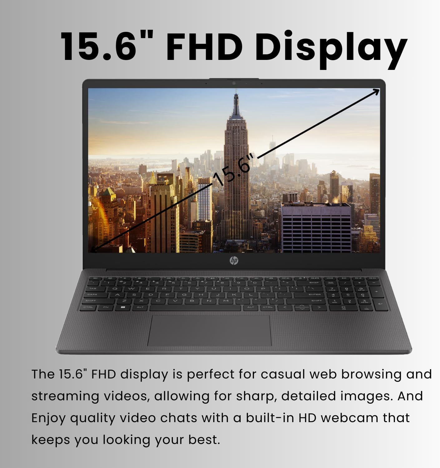 HP 255 G10 15.6" FHD Business Laptop  AMD Ryzen 7 7730U  32GB RAM  1TB PCIe SSD  Numeric Keypad  Webcam  Wi-Fi 6  HDMI  Windows 11 Pro  Black
