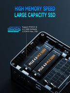 Bmax B9 Plus Mini PC with 12th Gen Intel Core i5-1235U | 24GB DDR5 RAM | 512GB NVMe SSD | Windows 11 | 2 x USB 3.2 | 4K Display Support | Wi-Fi 6 | Dual SSD Slots | Intel Mini Desktop Computers