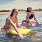 Blueweenly 2 Pcs Body Boards for Beach, Lightweight PE Bodyboard Surfboards with EPS Core, Wrist Leash, XPE Deck and HDPE Slick Bottom for Kids Teens Adults Pool Surfing