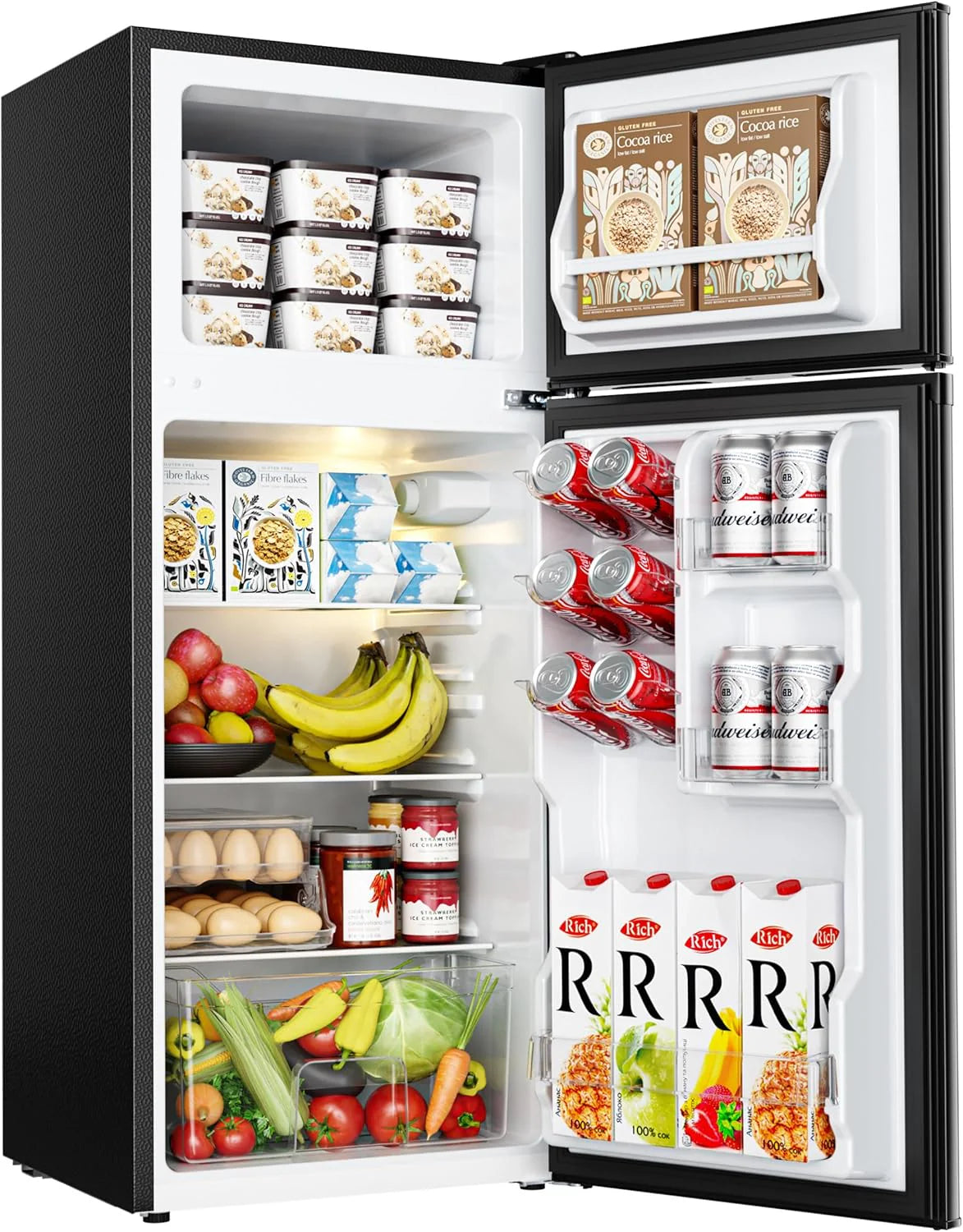 3.2 Cu.Ft Mini Fridge with Freezer  2-Door Compact Refrigerator for Bedroom, Dorm, Office or Apartment, Silver3.2 Cu.Ft Mini Fridge with Freezer  2-Door Compact Refrigerator for Bedroom, Dorm, Office or Apartment, Silver