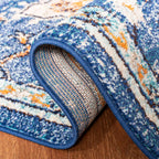 SAFAVIEH Area Rug 9x12 - Madison Collection - Large - Blue & Light Blue, Boho Chic Distressed Medallion Design, Non-Shedding & Easy to Clean, Ideal for Living Room, Bedroom, Dining Space (MAD473M)