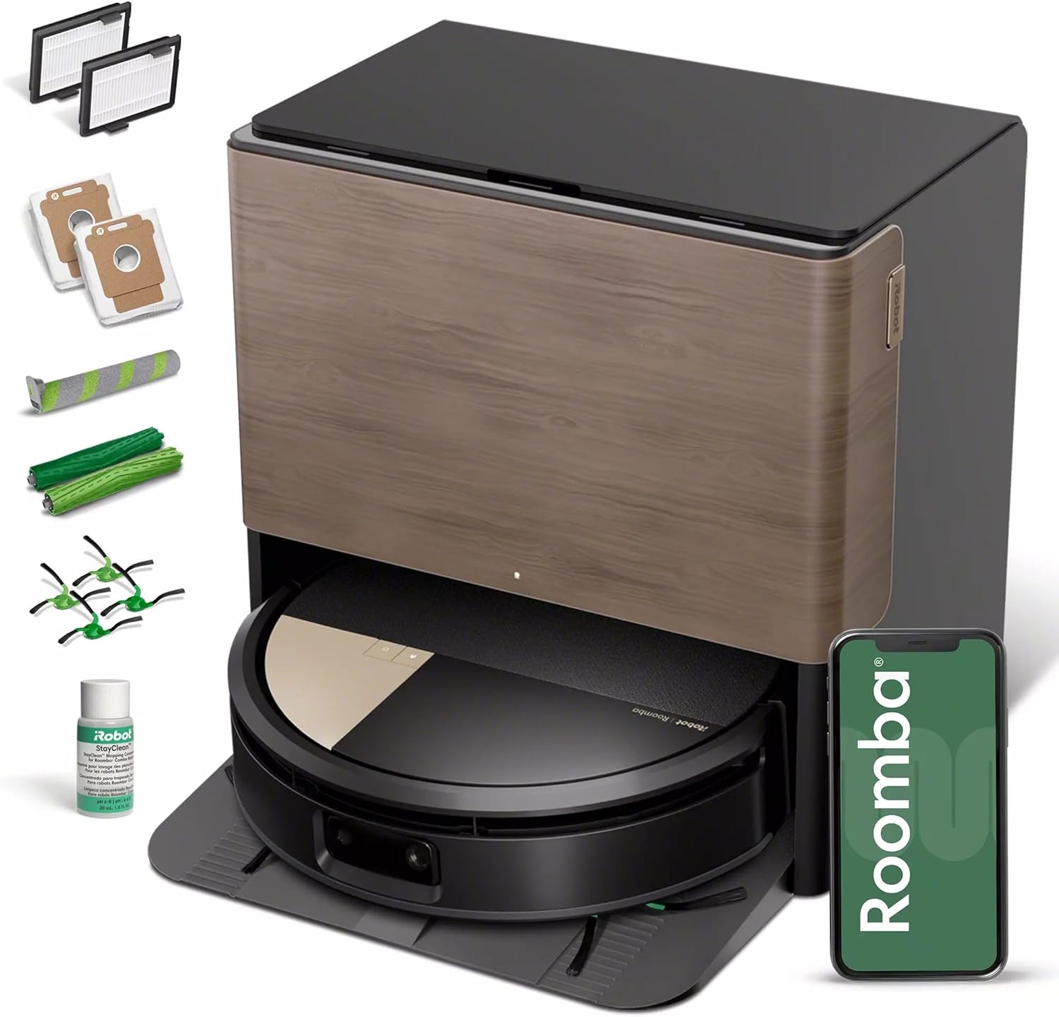 iRobot Roomba Max 705 Combo Robot Vacuum & Mop + AutoWash Dock – Extending Cleaning Roller Mop, Retractable Cover, Dual Brushes, Self-Empties, Heat-Washes & Dries, Avoids Obstacles, LiDAR