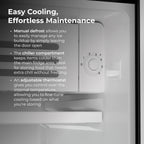 Kenmore 18" Compact Refrigerator with Chiller Compartment - Reversible Door, Adjustable Glass Shelves, ENERGY STAR Certified, 6 Can Rack, Interior Lighting, Freestanding, 3.5 cu. ft. Capacity - Black