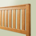 Zinus Alexia Wood Platform Bed Frame with headboard, Solid Wood Foundation with Wood Slat Support, No Box Spring Needed, Easy Assembly, Rustic Pine, Queen