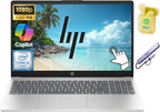 HP 15.6" FHD Touchscreen Business Laptop Computer  Intel 10-Core i5 Processor  16GB RAM 512GB Storage (256GB SSD+256GB Docking Set)  Windows 11  Numeric Keypad  NLY Earphones  Natural Silver