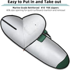 Surfboard Bag Longboard Bag Day Bag for 6'0,6'6,7'0,7'6,8'0,9'6,10'0 Surf Hybrid Fish ShortBoard w/Fin Slot and Padded Shoulder Strap,Easy Access Surf Bag Protect Board for Daily Local Road Short Trip
