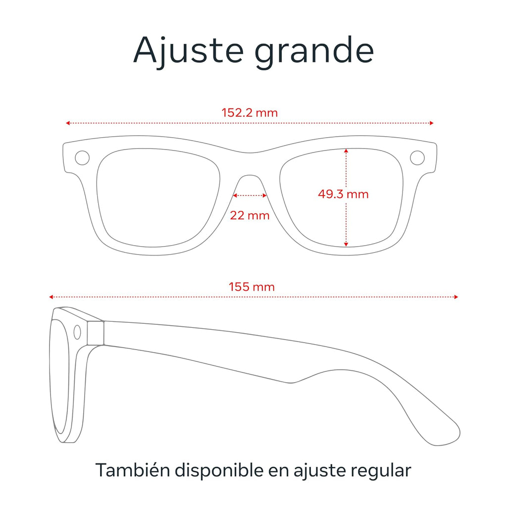 Ray-Ban Meta (Gen 1)  Wayfarer  Matte Black | Smart AI Glasses for Men  Women — 12 MP Camera  Open-Ear Speakers  Video Recording  Bluetooth — Polarized Gradient Graphite Lenses — Wearable Technology