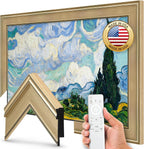 Champagne 65" Premiere Deco TV Frame - Compatible ONLY with Samsung The Frame TV and Pro TVs (Fits 2021-2026  LS03A  LS03B LS03C LS03D LS03FA LS03FW)