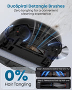 eufy Robot Vacuum E25, 20,000 Pa Turbo Suction,Roller Mop with HydroJet System, All-in-One Robot Vacuum and Mop Combo, Edge-to-Corner Cleaning, Zero-Tangle Design, AI Obstacle Avoidance (Upgraded)
