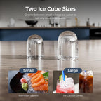 Electactic Ice Makers Countertop,26Lbs/24H,9 Cubes in 6 Mins,Portable Ice Maker Machine with Self-Cleaning,2 Sizes of Bullet Ice,Perfect for Home Kitchen(Black)