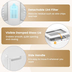 Auertech 14 lbs Portable Washing Machine, Fully Automatic Portable Washer with Glass Lid, 10 Wash Cycles, Compact Capacity Washer and Spin Dryer Combo with Drain Pump for Apartment, Dorm, RV