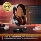 SteelSeries Arctis Nova Pro Wireless Multi-System Gaming Headset - Premium Hi-Fi Drivers - Active Noise Cancellation - Infinity Power System - ClearCast Gen 2 Mic (Renewed)