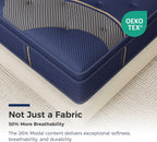 FATHOM Firm Queen Mattress, 14 Inch Hybrid Mattress with Breathable Modal Cover, Cooling Gel Memory Foam & Pocket Spring, Back Support & Fiberglass-Free, CertiPUR-US Certified, Foam Made in USA