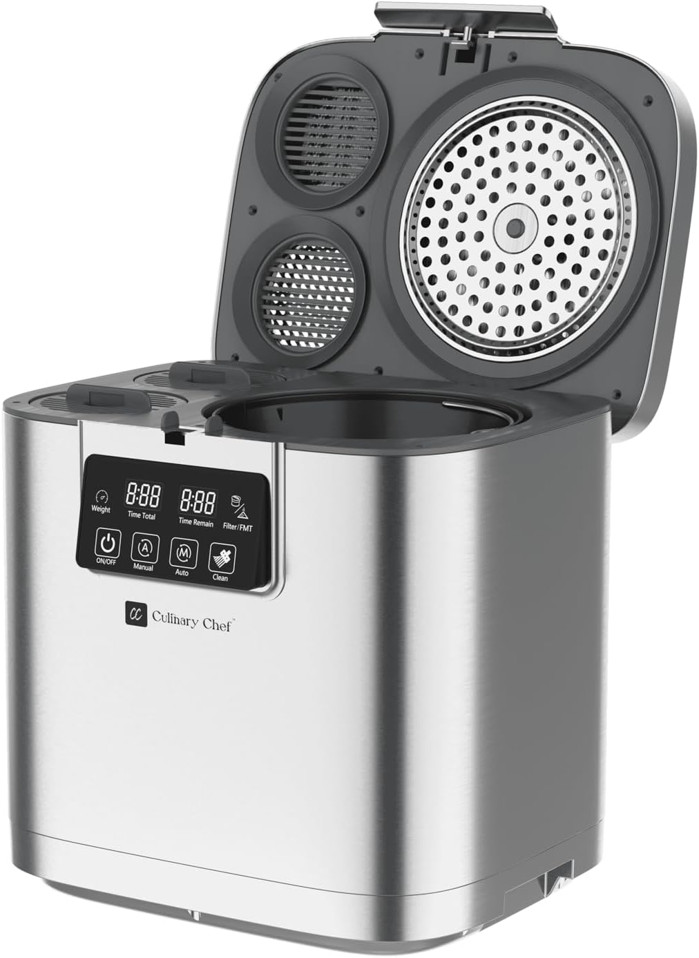 MAGNAVOX Home Culinary Chef Series, 1GALLON Smart Electric Food Waste Composter, Stainless Steel