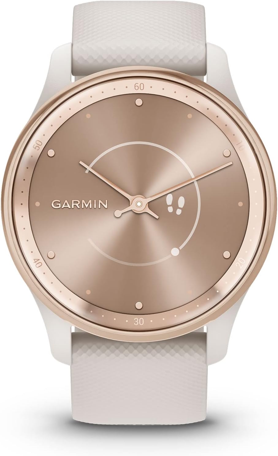 Garmin vívomove Trend  Stylish Hybrid Smartwatch  Long-Lasting Battery Life  Dynamic Watch Hands and Touchscreen Display  Ivory