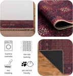 Keen Home Design 10x14 Rug - Machine Washable Area Rug with Non-Slip Backing, Ideal for Living Room, Dining Room, Bedroom - Vintage, Easy Clean, Durable, Low Pile Rug - (9'7" x 14')