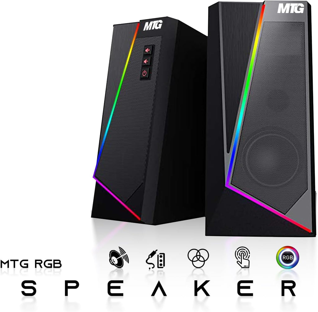 TechMagnet HP G4 Desktop Computer PC AMD Pro A10-9700 R7 8GB RAM 256GB SSD 24 Inch Curved Monitor RGB Speaker RGB Keyboard with AI-Enabled Copilot Key Mouse 2X ARGB Fan WiFi Windows 11 Pro (Renewed)