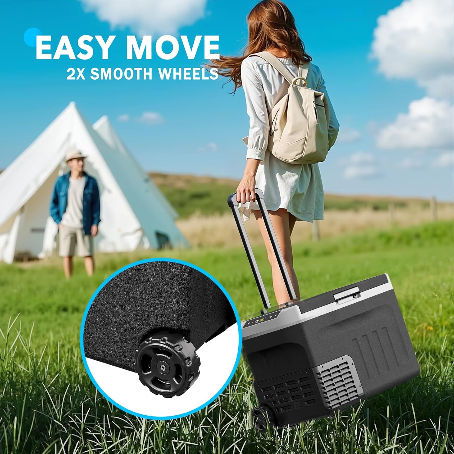 12 Volt Refrigerator, 32QT(30L) Compressor Electric Cooler, Car Fridge -4℉~68℉, Portable Refrigerator 12V/24V DC 110-240V AC, Compact Freezer for Vehicle RV Camping Truck Boat Travel, Black
