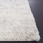 SAFAVIEH Berber Shag Collection Area Rug - 9' x 12', Ivory & Light Grey, 1.2-inch Thick Ideal for High Traffic Areas in Living Room, Bedroom (BER563F)