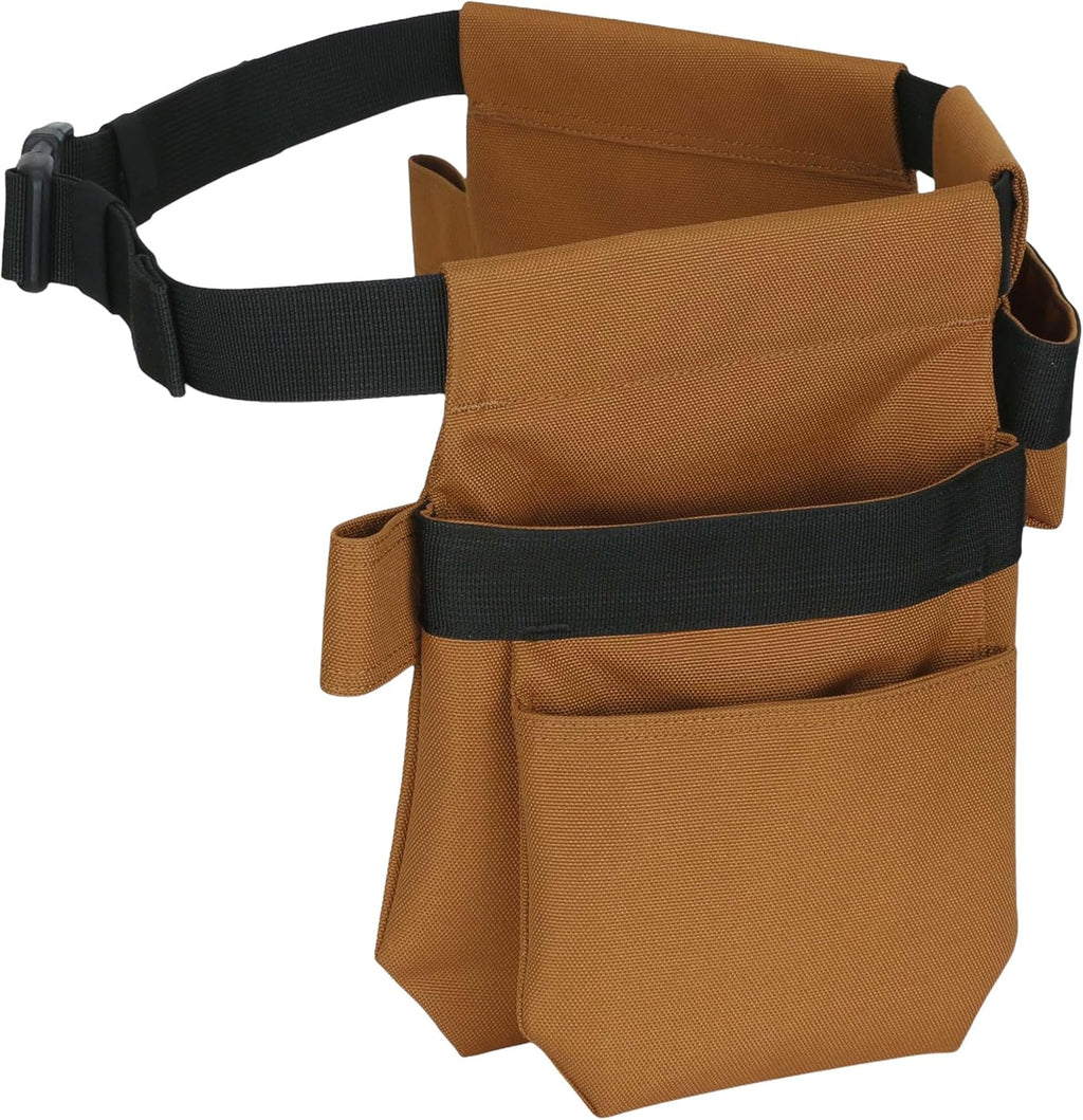 Carhartt Orginizational Tool Belt, Durable, Adjustable Water-Resistant Belt Organizer, Adjustable Utility Belt (Brown)
