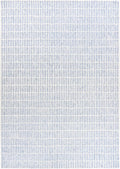 Hand-Tufted 100% Wool Area Rug – Unique Modern Geometric Grid Pattern, Soft Plush Textured Carpet for Living Room, Bedroom, Dining Room & Entryway (Blue, 8' x 10')