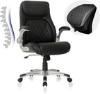 Nouhaus Ergonomic Office Chair Premium Microfiber Leather Adjustable Lumbar Support & Armrests, High Back Comfy Desk Gaming Chairs Executive Computer Swivel Chair Tilt Function(Posture,Black)