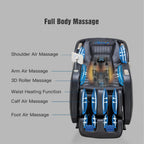 MYTHIA MD906 2026 Massage Chair - Full Body Zero Gravity Recliner with 3D Massage  Heat Therapy  Air Pressure & Foot Roller  Bluetooth & USB Charging Port for Home & Office Use (Black)